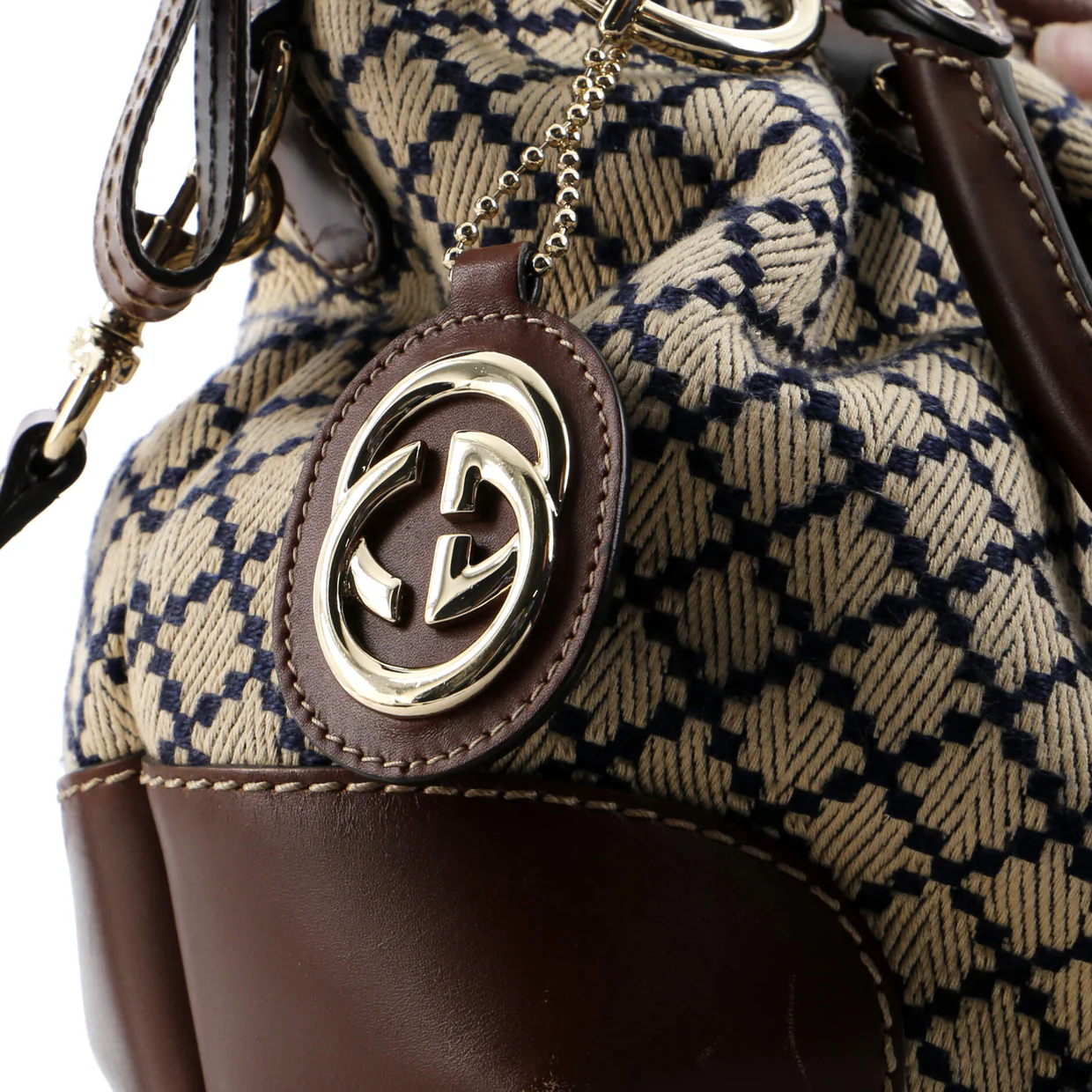 Sukey Top Handle Satchel GG Canvas Large - Deep Luxury