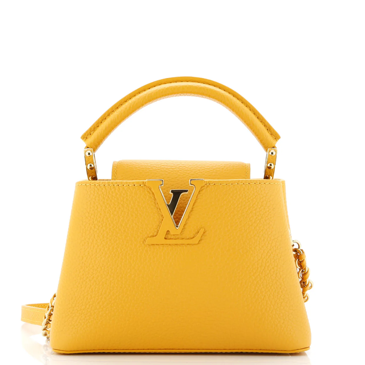 Braided Chain Capucines Bag Taurillon Leather Mini - Deep Luxury