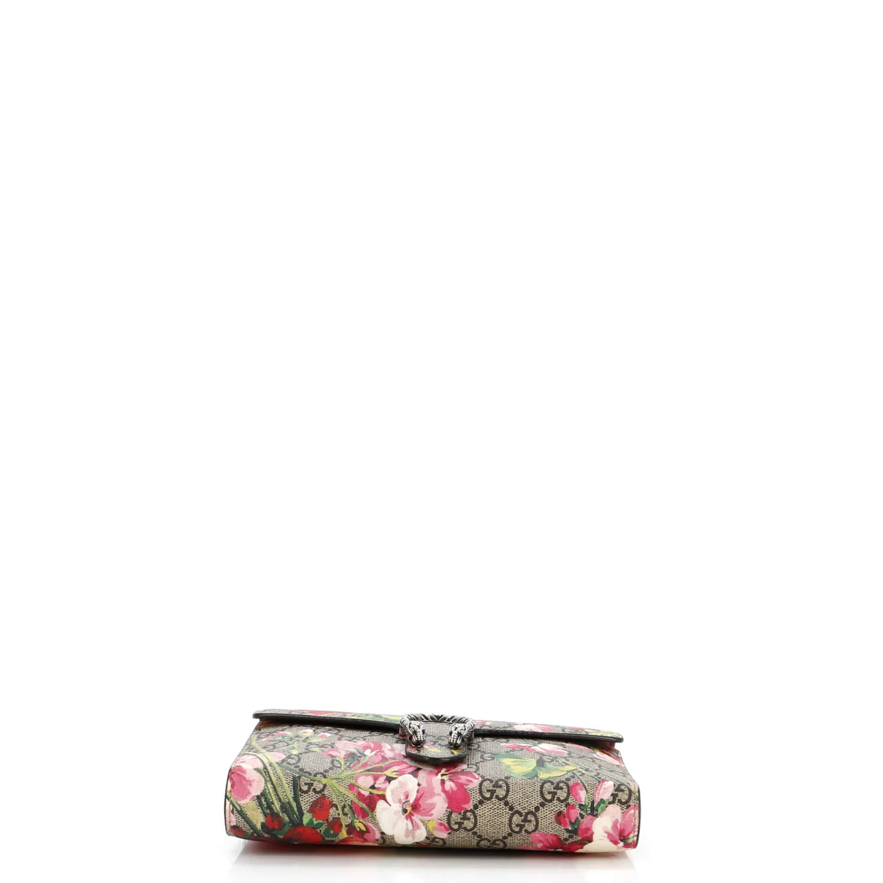 Dionysus Chain Wallet Blooms Print GG Coated Canvas Small - Deep Luxury