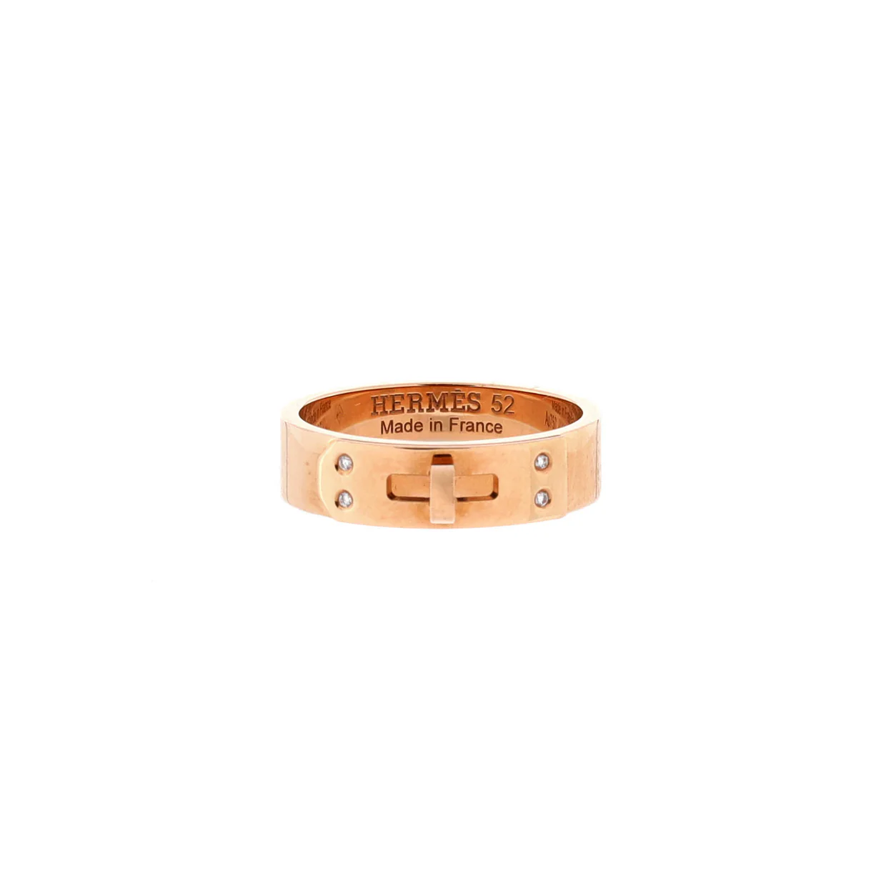 Kelly Ring 18K Rose Gold with Diamonds PM - Deep Luxury