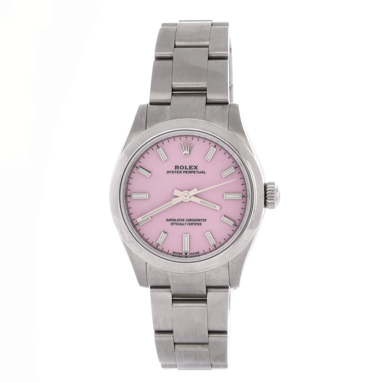 Oyster Perpetual Pink Automatic Watch Stainless Steel 31 - Deep Luxury