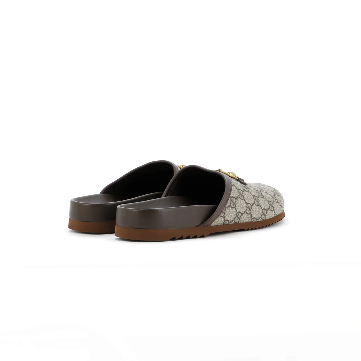 Women's Horsebit Mule Slippers GG Coated Canvas - Deep Luxury