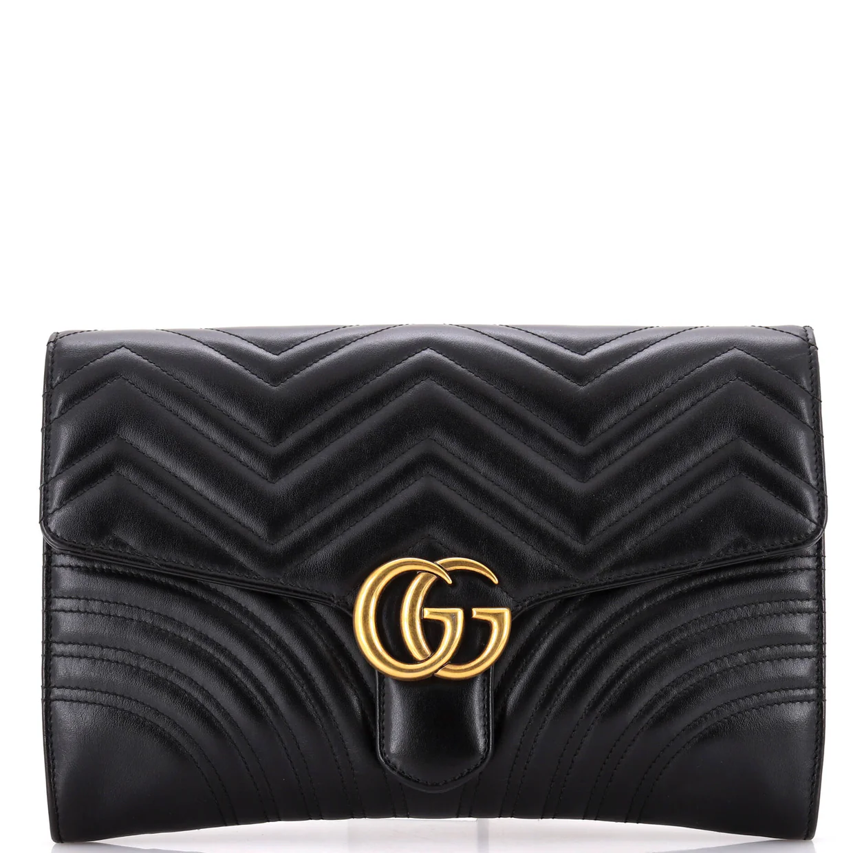GG Marmont Flap Clutch Matelasse Leather - Deep Luxury