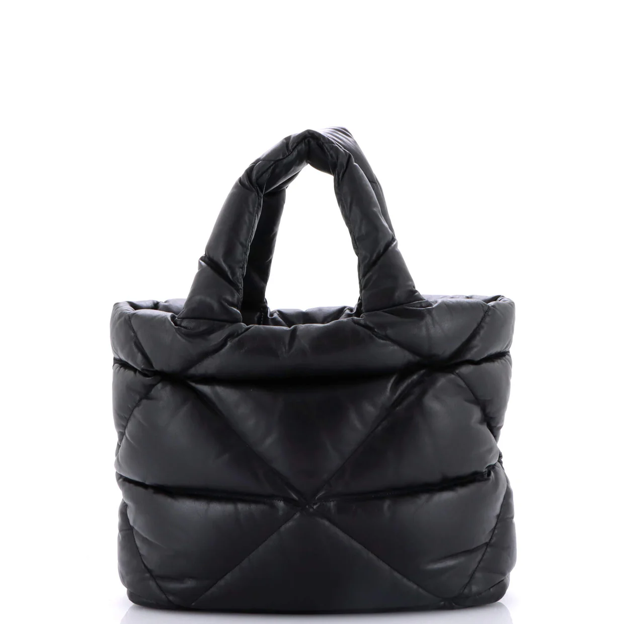 Padded Tote Bag Quilted Nappa Leather Large - Deep Luxury