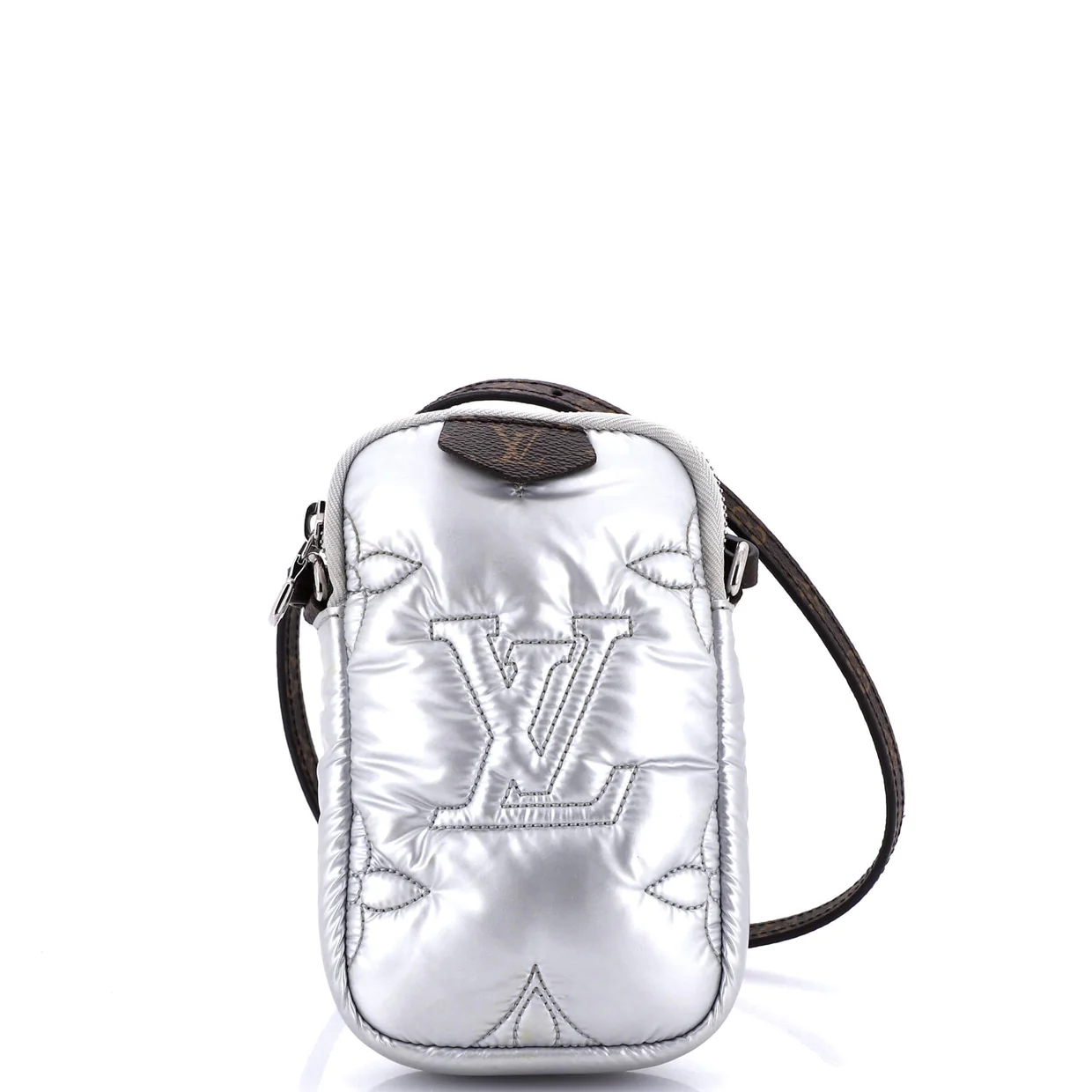 Pillow Phone Pouch Monogram Quilted Econyl Nylon - Deep Luxury