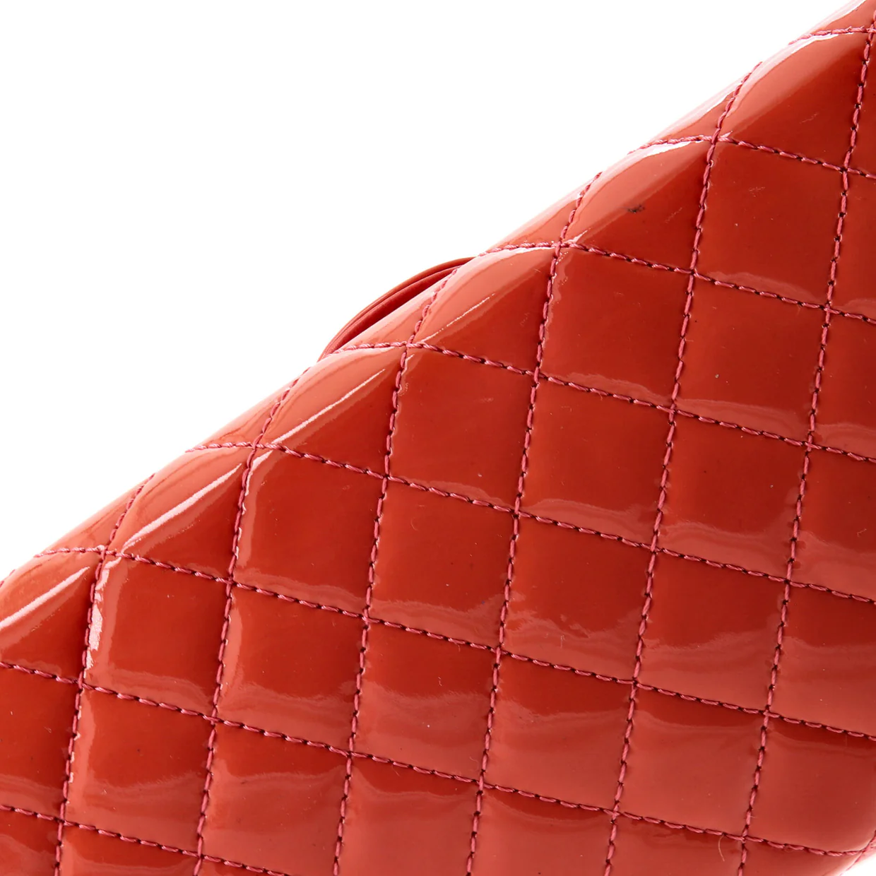 Brilliant Wallet on Chain Clutch Quilted Patent East West - Deep Luxury