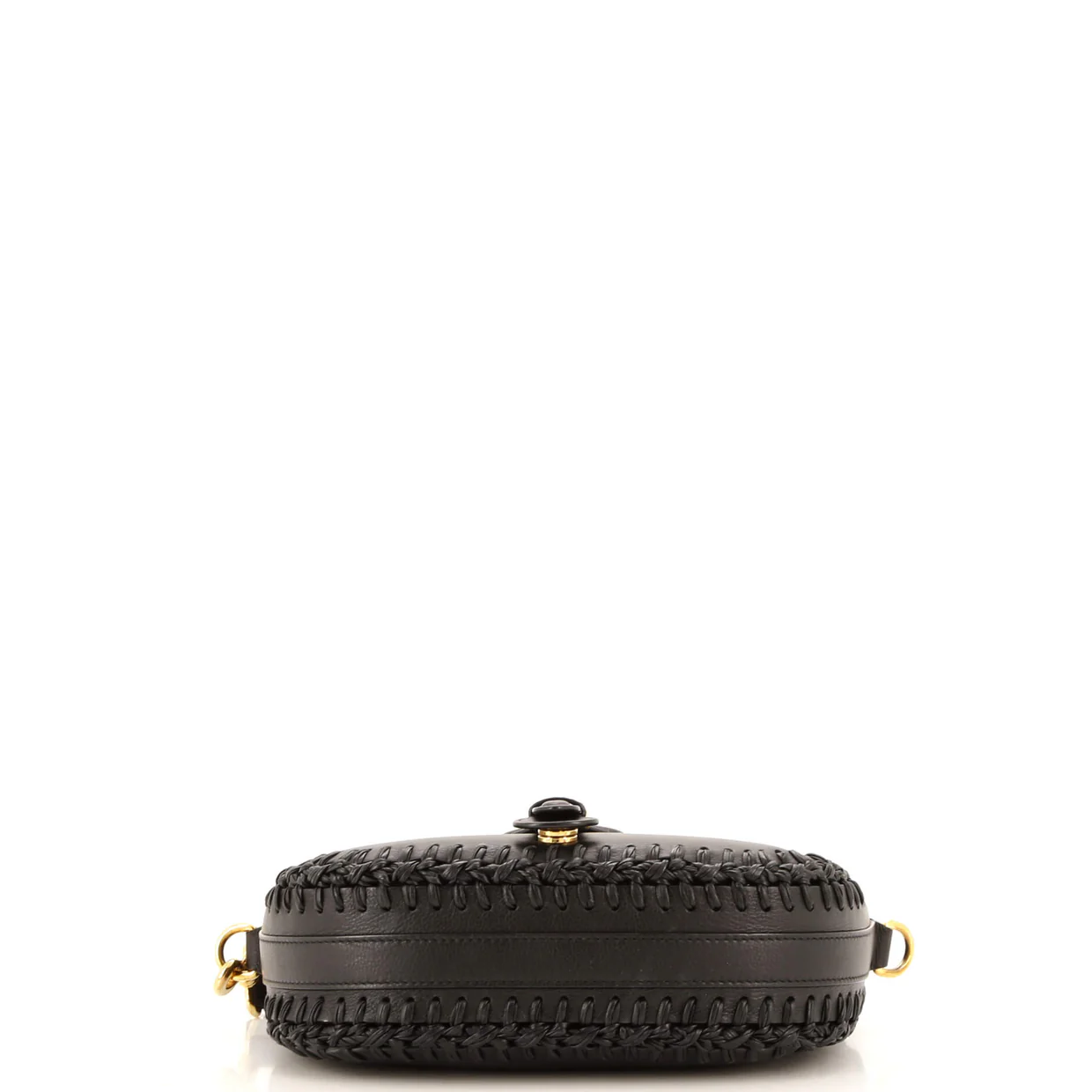 Bobby Flap Bag Whipstitch Leather Medium - Deep Luxury