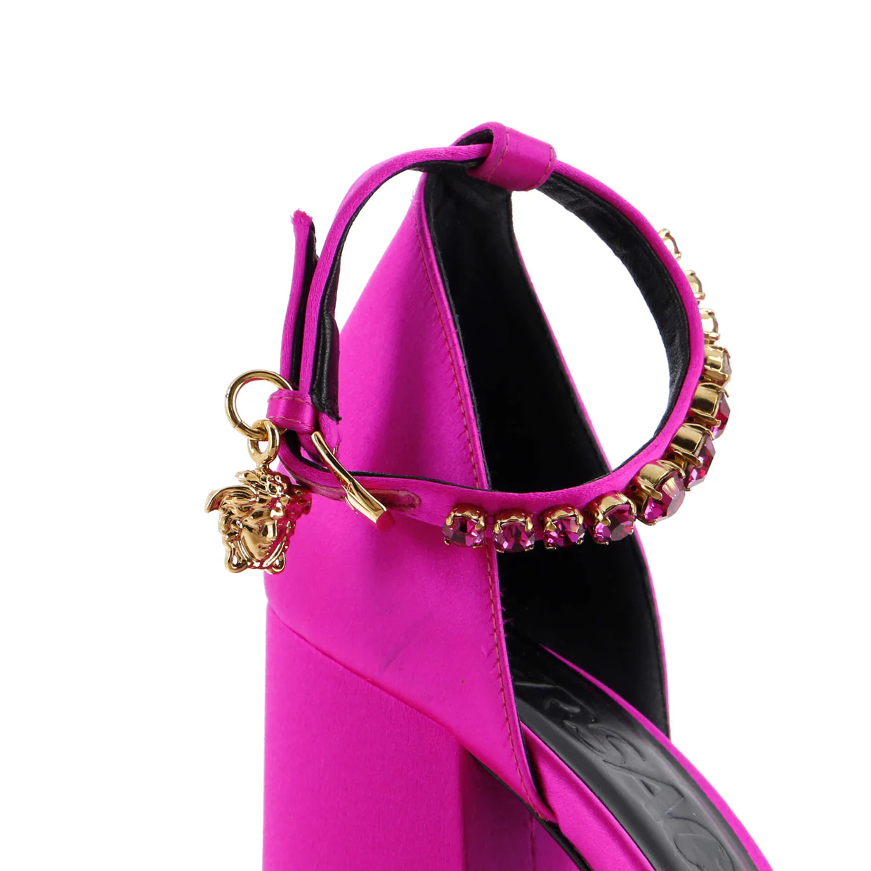 Women's Medusa Aevitas Platform Pumps Leather with Crystals - Deep Luxury