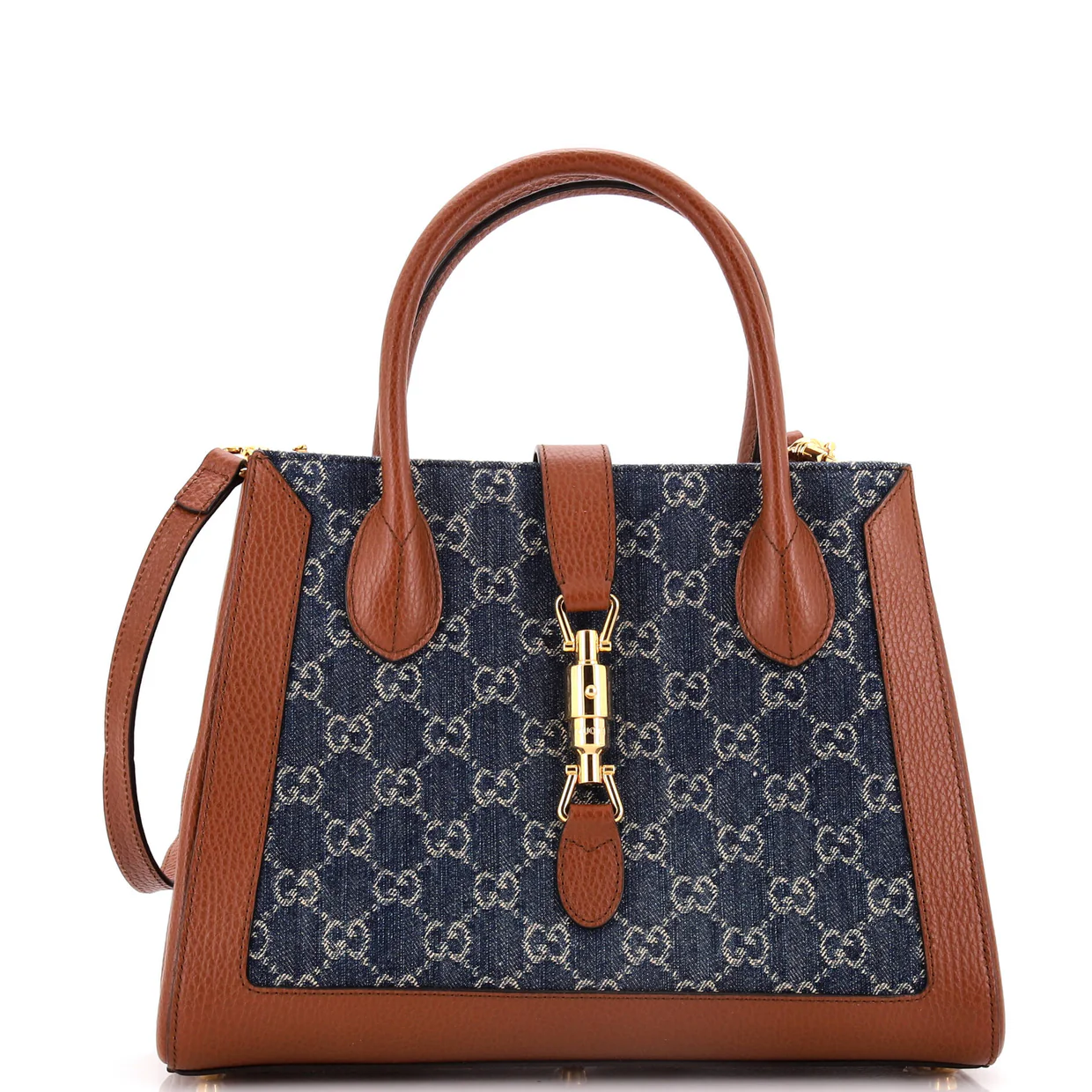 Jackie 1961 Tote GG Denim and Leather Medium - Deep Luxury