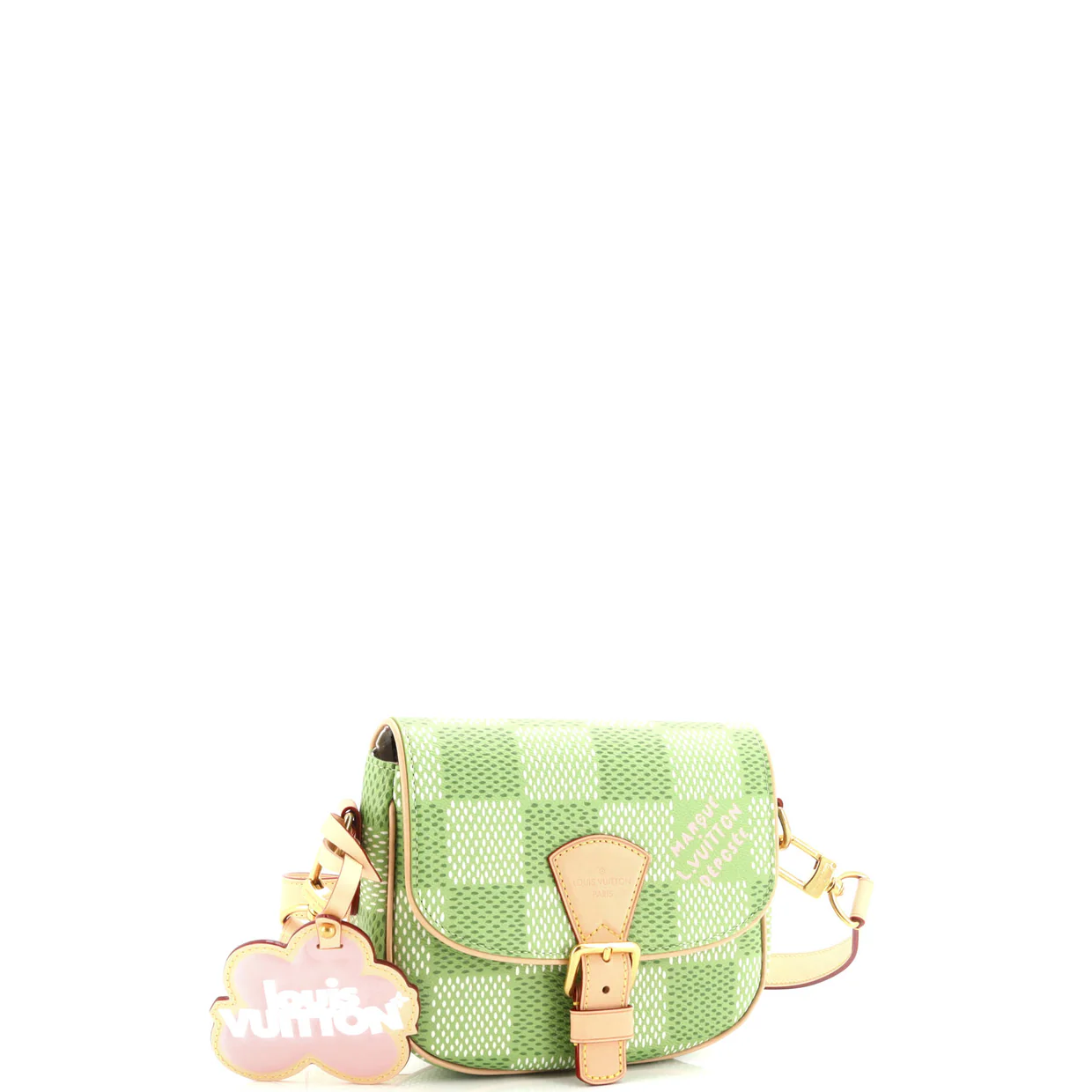 Montsouris Round Flap Messenger Bag Tyler the Creator Giant Damier Golf - Deep Luxury