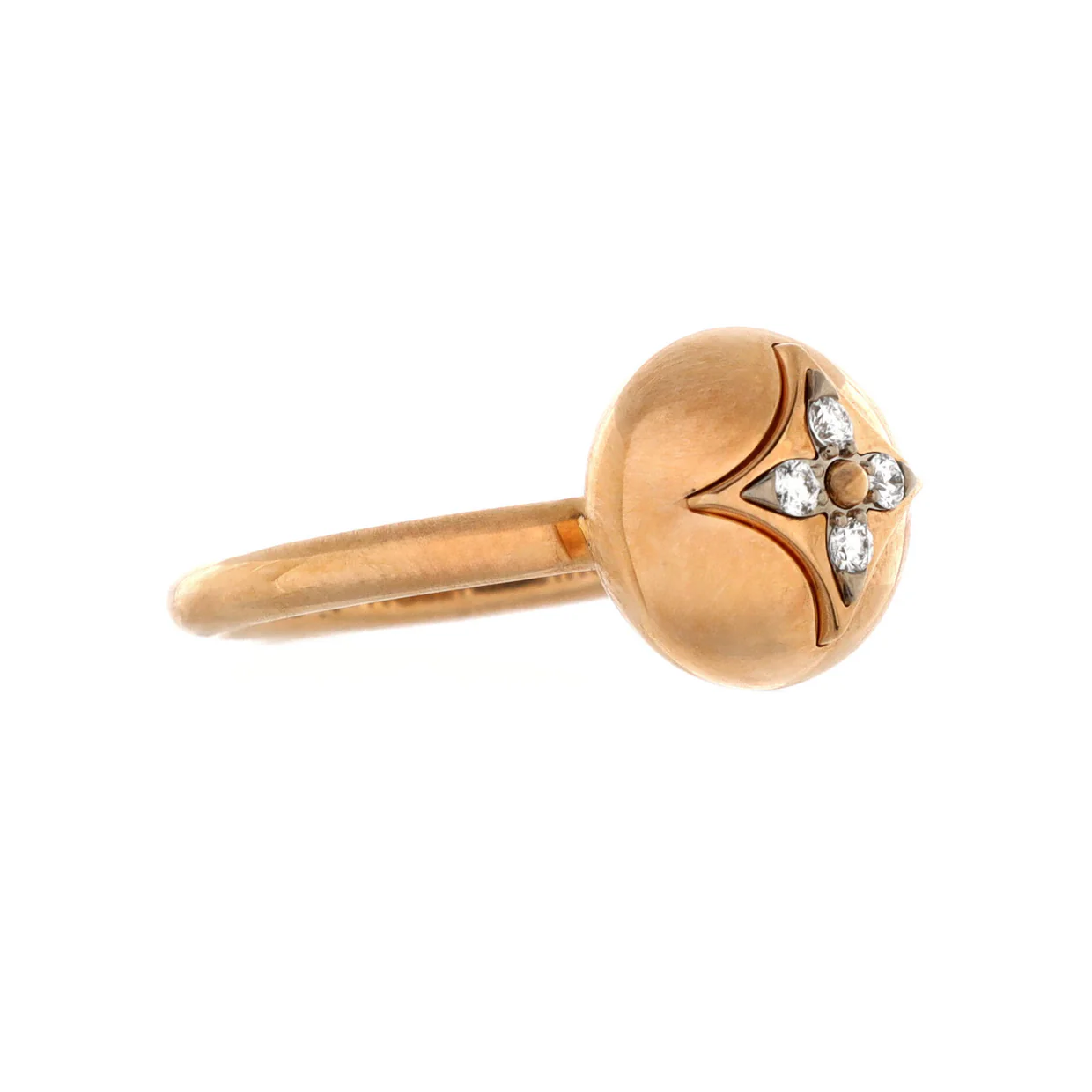 B Blossom Ring 18K Rose Gold and 18K White Gold with Diamonds - Deep Luxury