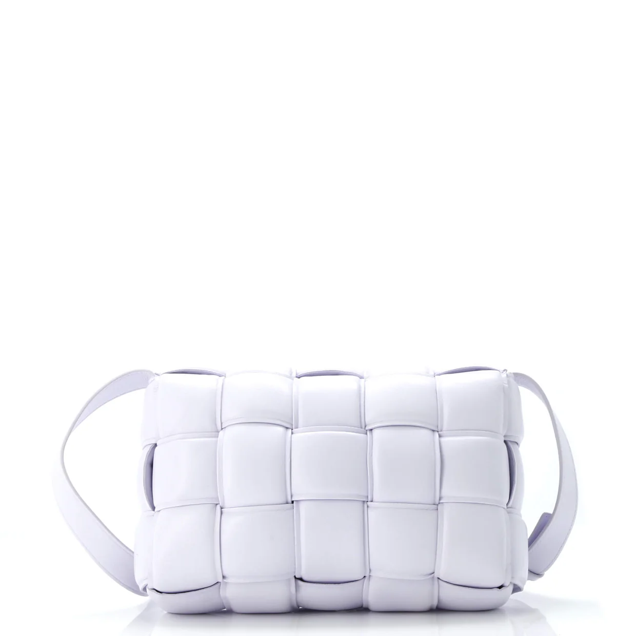 Cassette Crossbody Bag Padded Maxi Intrecciato Leather - Deep Luxury