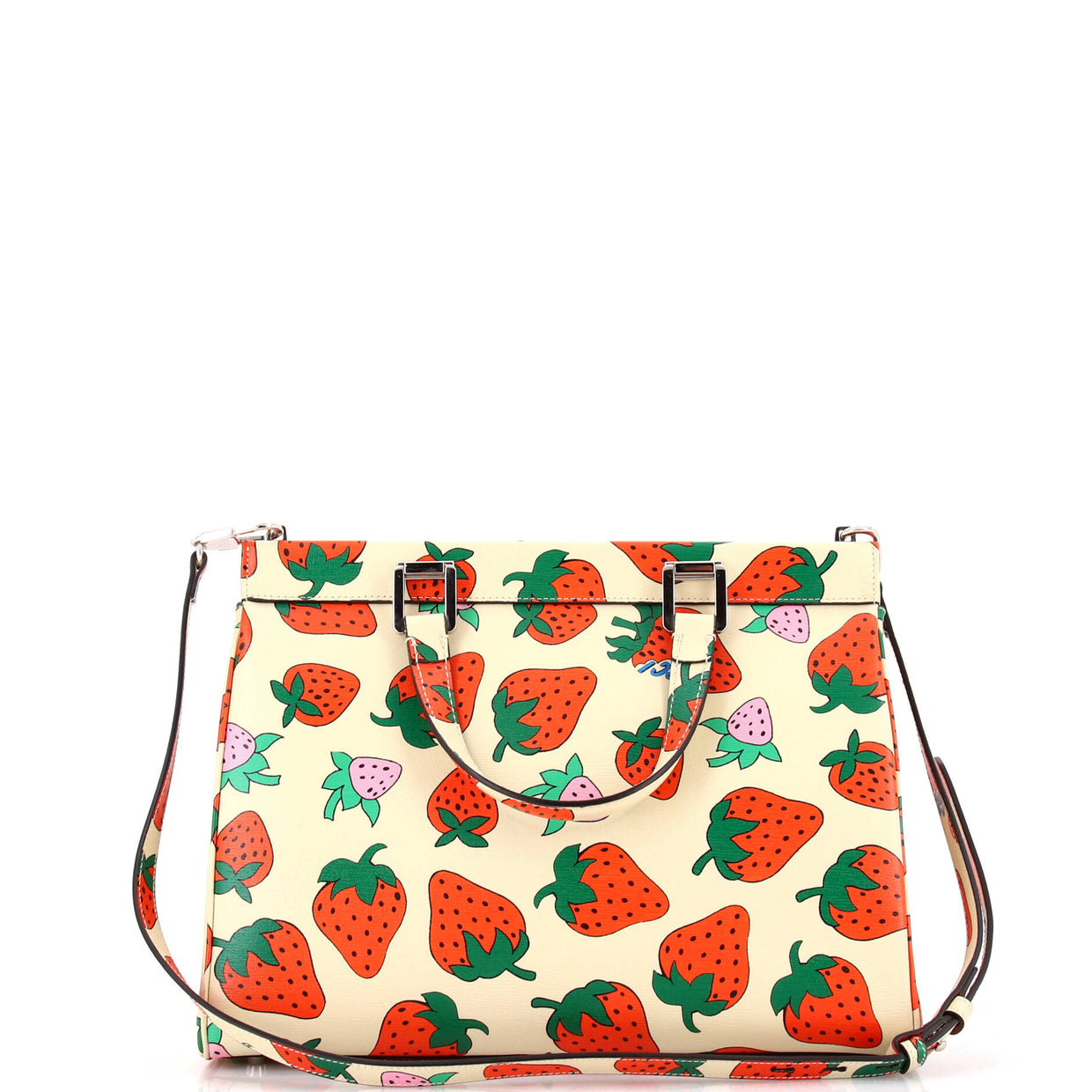 Zumi Top Handle Bag Printed Leather Medium - Deep Luxury