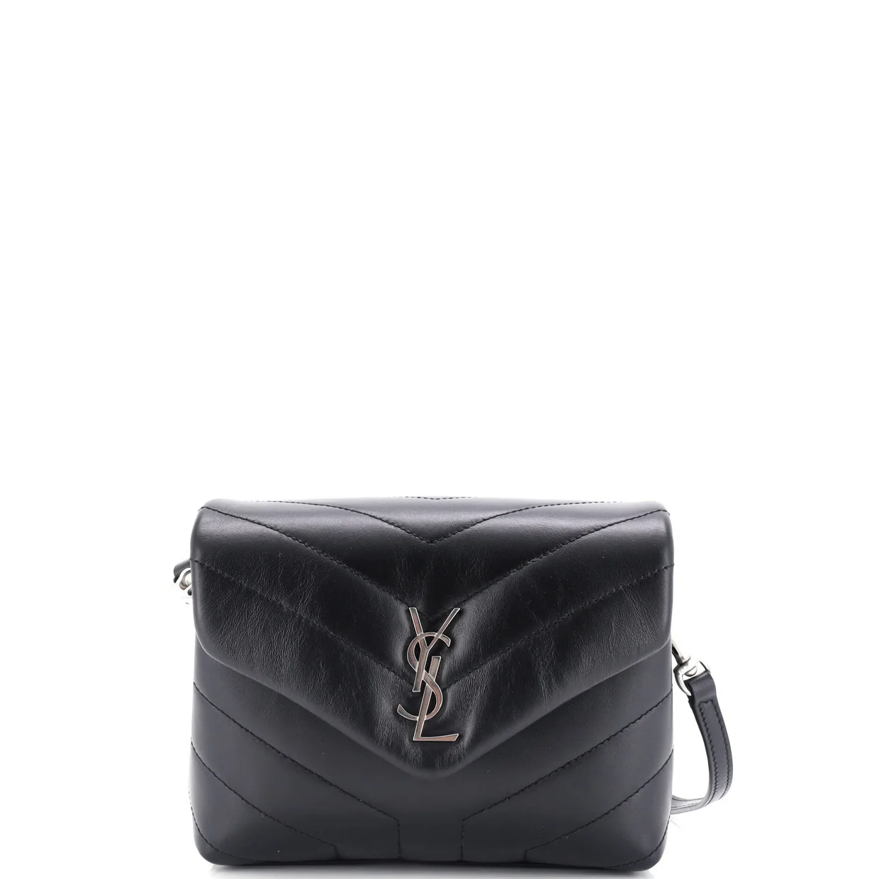 Loulou Shoulder Bag Matelasse Chevron Leather Toy - Deep Luxury