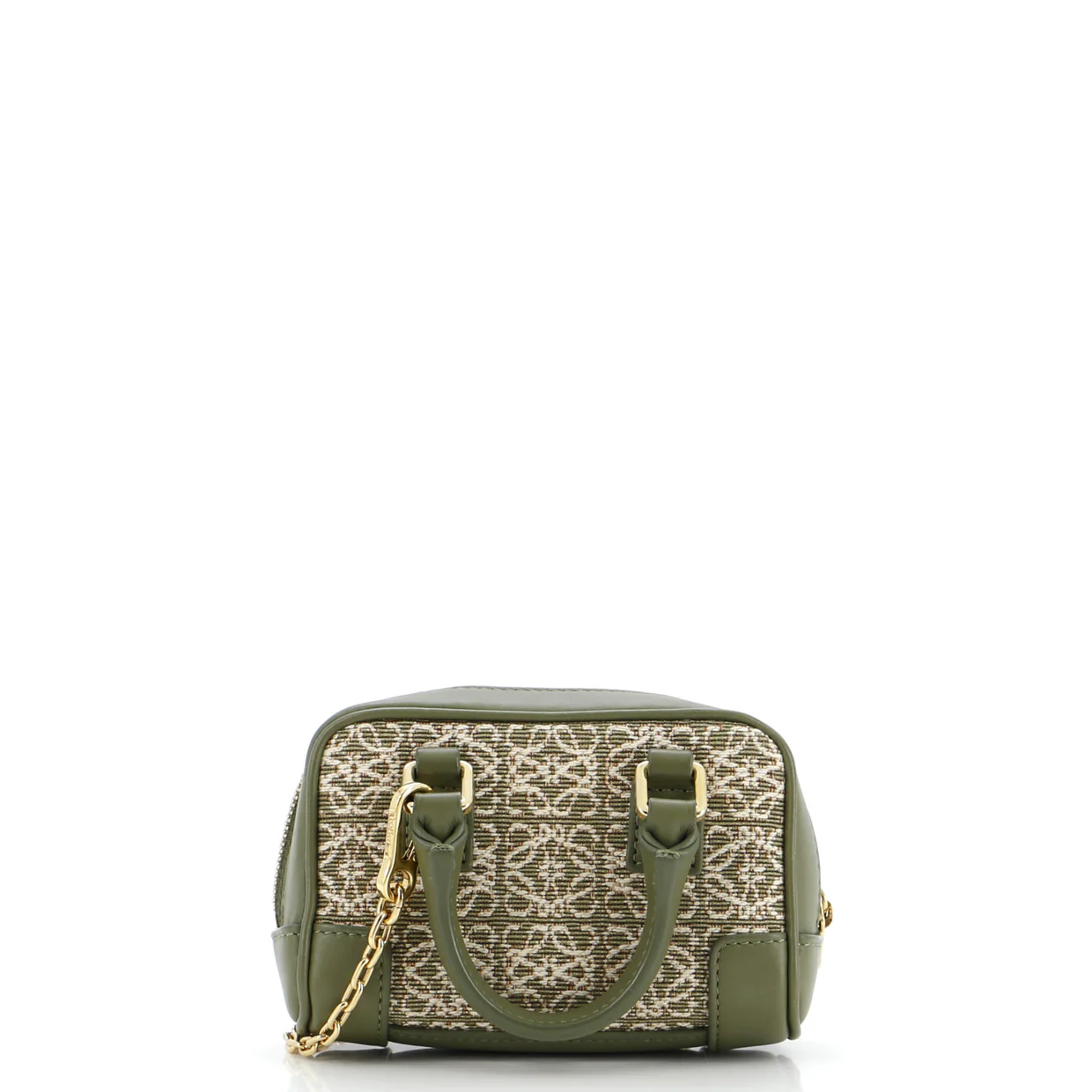 Amazona Bag Leather and Jacquard Canvas Nano - Deep Luxury