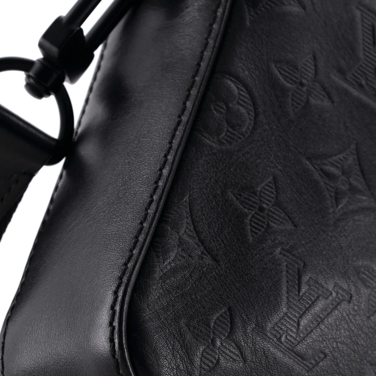 Duo Messenger Bag Monogram Shadow Leather - Deep Luxury