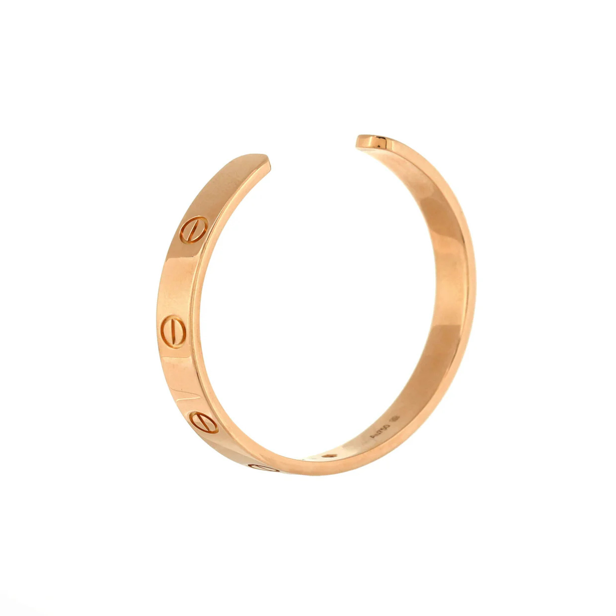 Love Cuff Bracelet 18K Rose Gold with Pink Sapphire - Deep Luxury