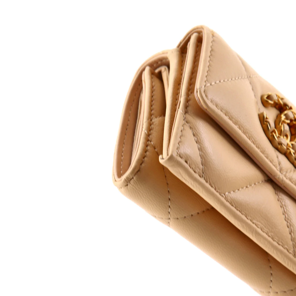 19 Trifold Flap Wallet Quilted Lambskin Small - Deep Luxury