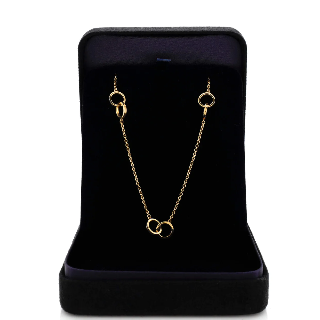 1837 Multiple Interlocking Circles Long Necklace 18K Yellow Gold - Deep Luxury