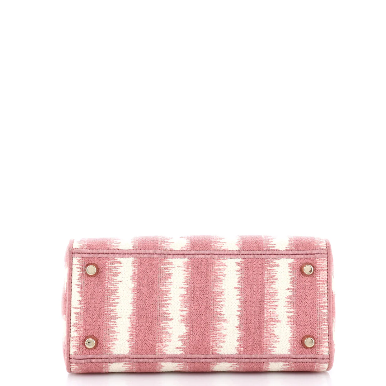 Lady D-Lite Bag Striped Canvas Medium - Deep Luxury