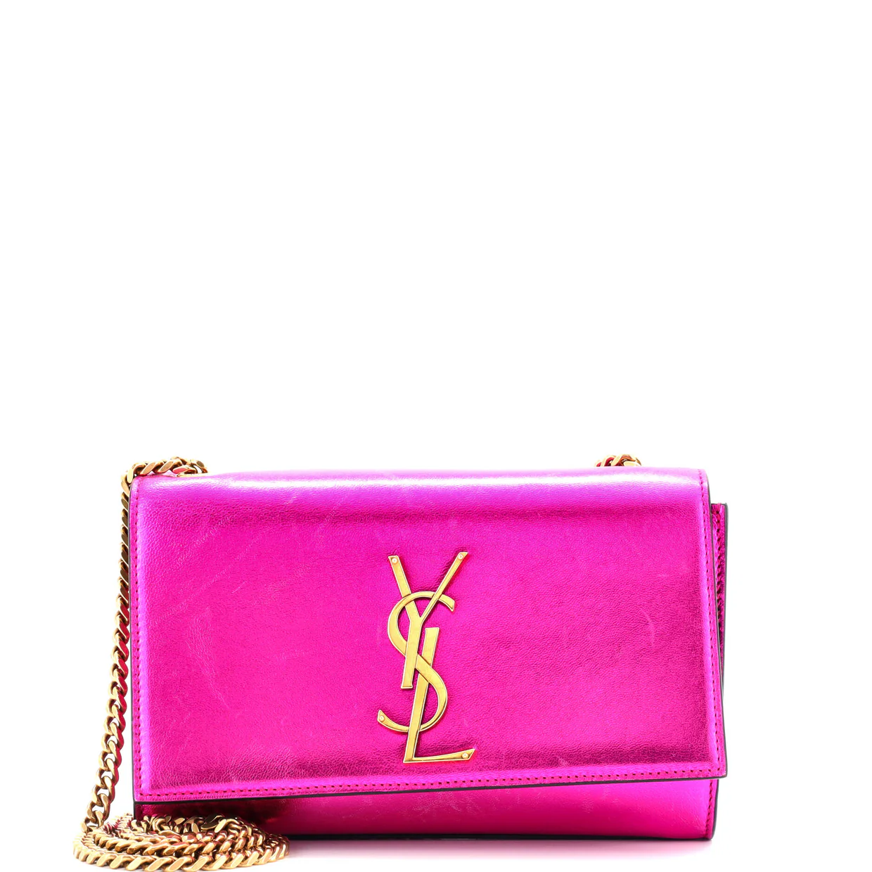 Classic Monogram Crossbody Bag Metallic Leather Medium - Deep Luxury