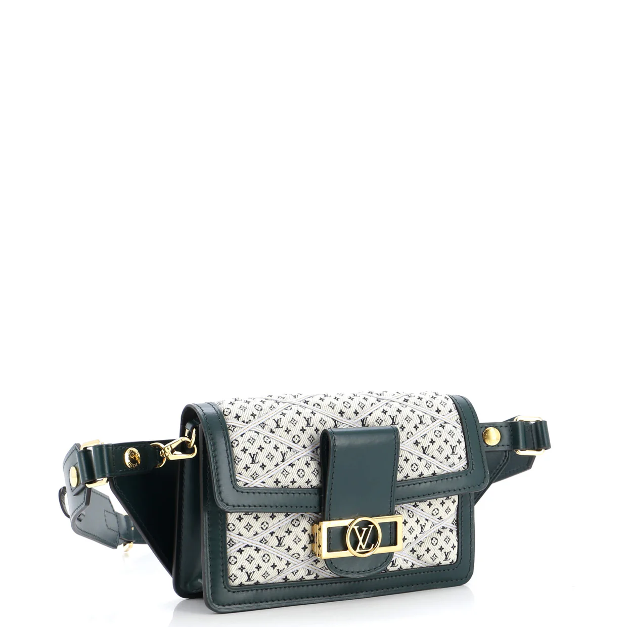 Dauphine Bumbag Malletage Monogram Denim - Deep Luxury