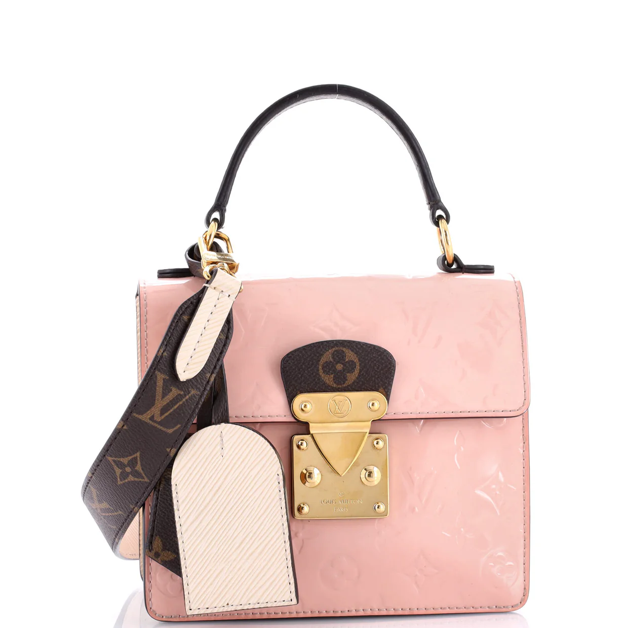 Spring Street NM Handbag Monogram Vernis with Monogram Canvas and Epi Leather - Deep Luxury