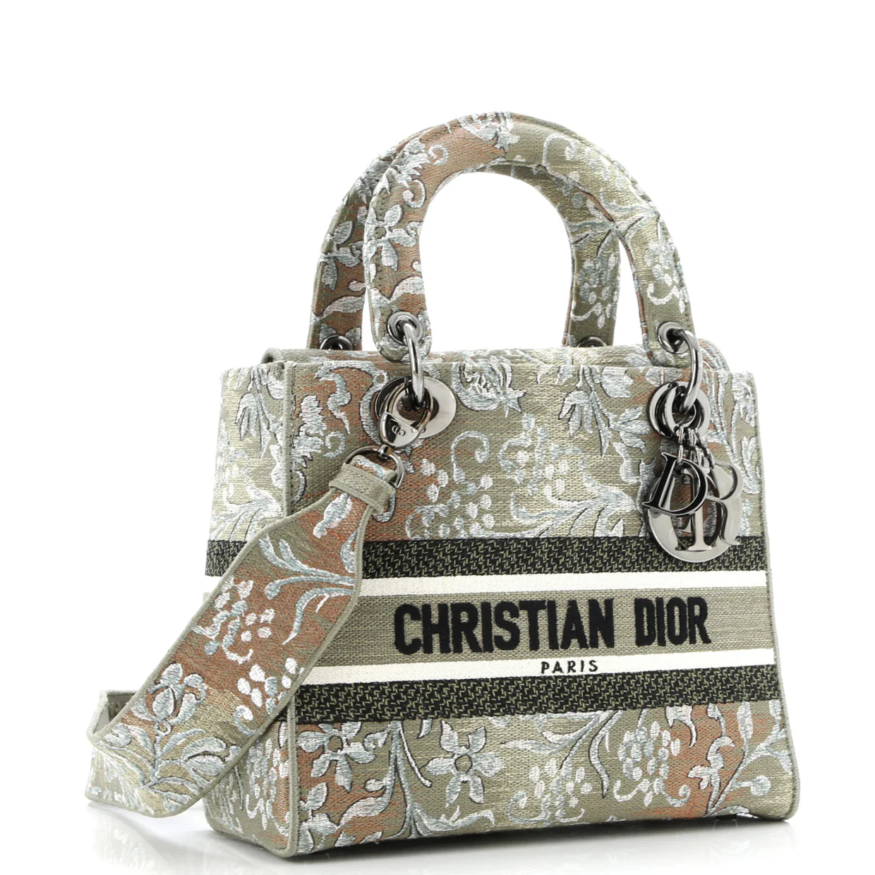 Lady D-Lite Bag Embroidered Canvas Medium - Deep Luxury
