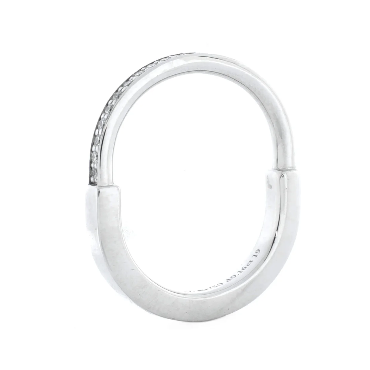 Lock Ring 18K White Gold with Diamonds - Deep Luxury