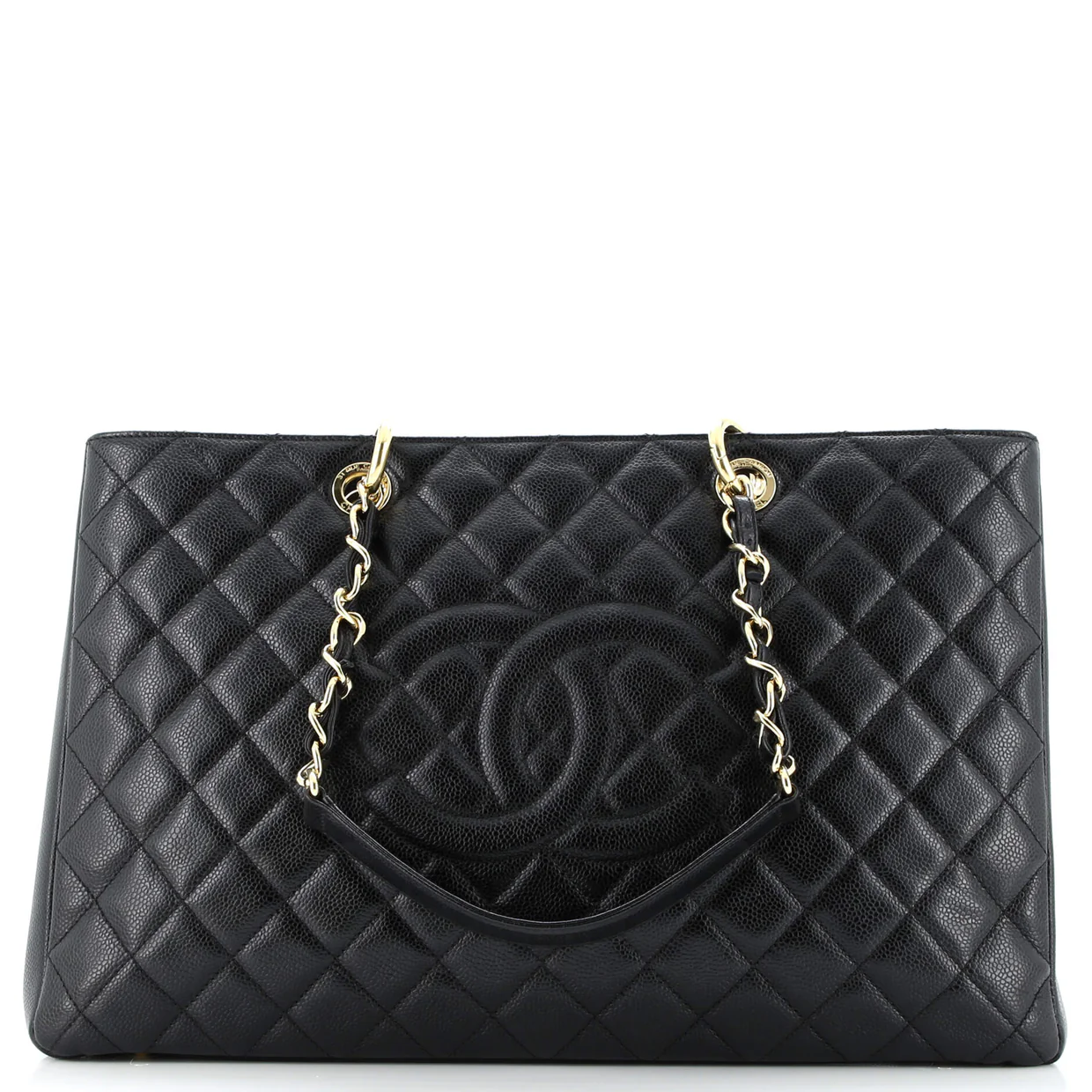 Grand Shopping Tote Quilted Caviar XL - Deep Luxury