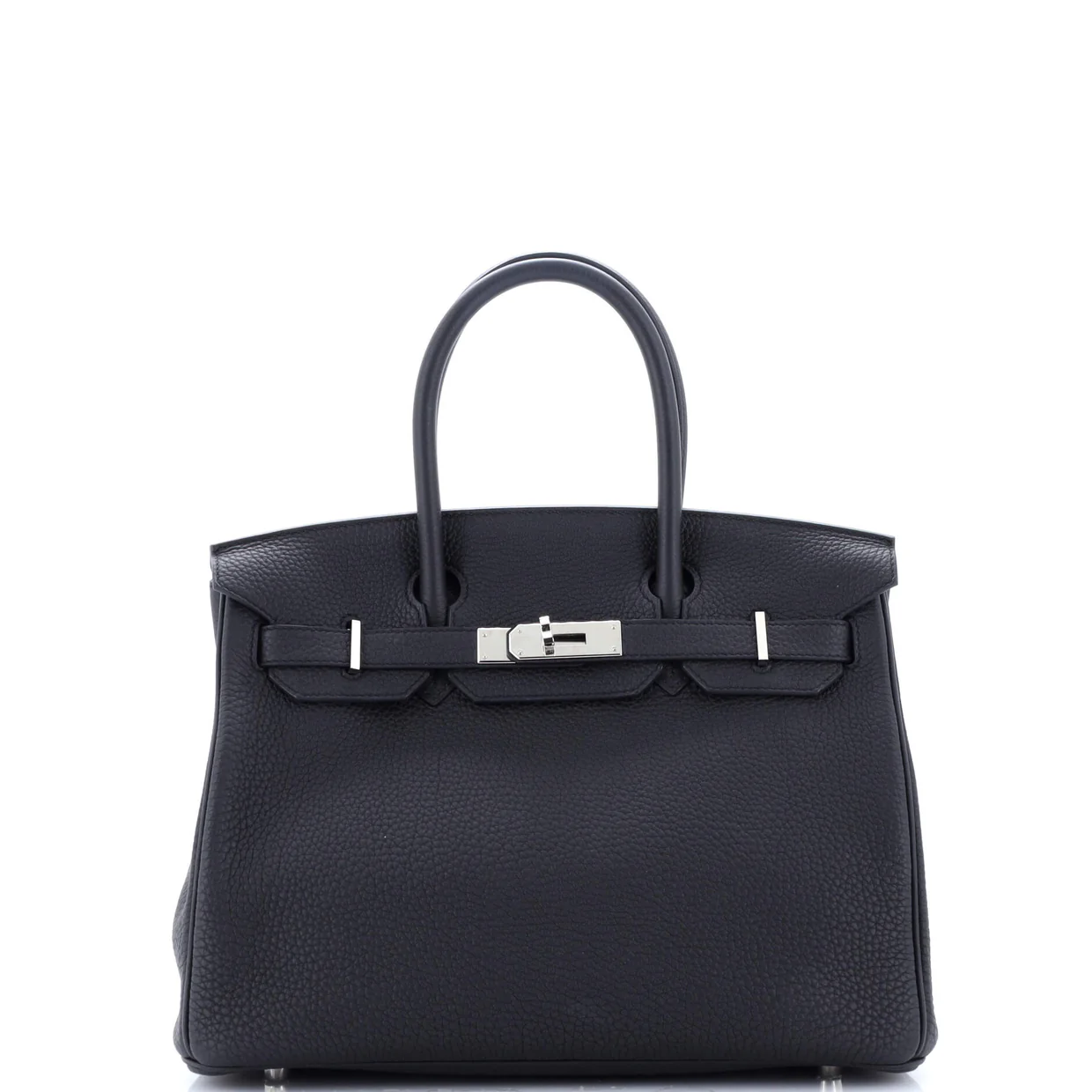 Birkin Handbag Noir Togo with Palladium Hardware 30 - Deep Luxury