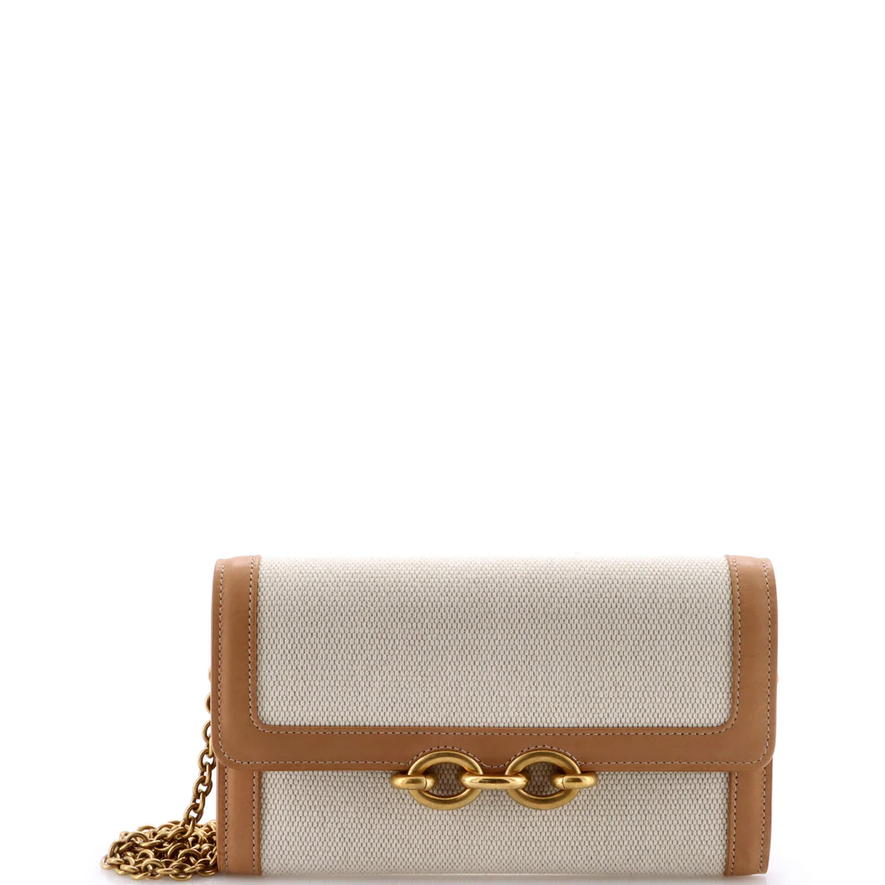 Le Maillon Chain Wallet Canvas with Leather - Deep Luxury