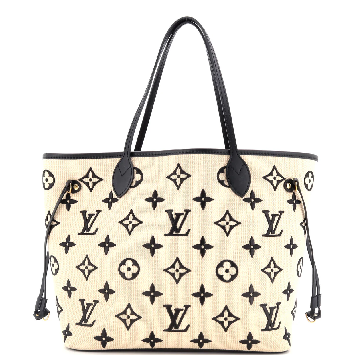 Neverfull NM Tote By The Pool Monogram Raffia MM - Deep Luxury