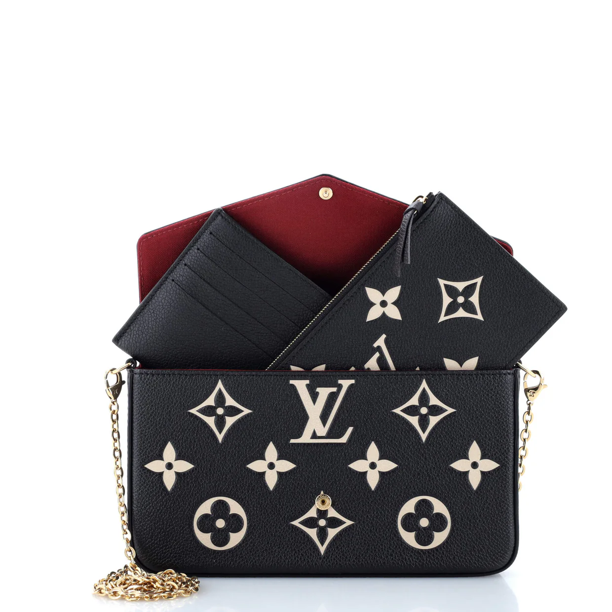 Felicie Pochette Bicolor Monogram Empreinte Giant - Deep Luxury