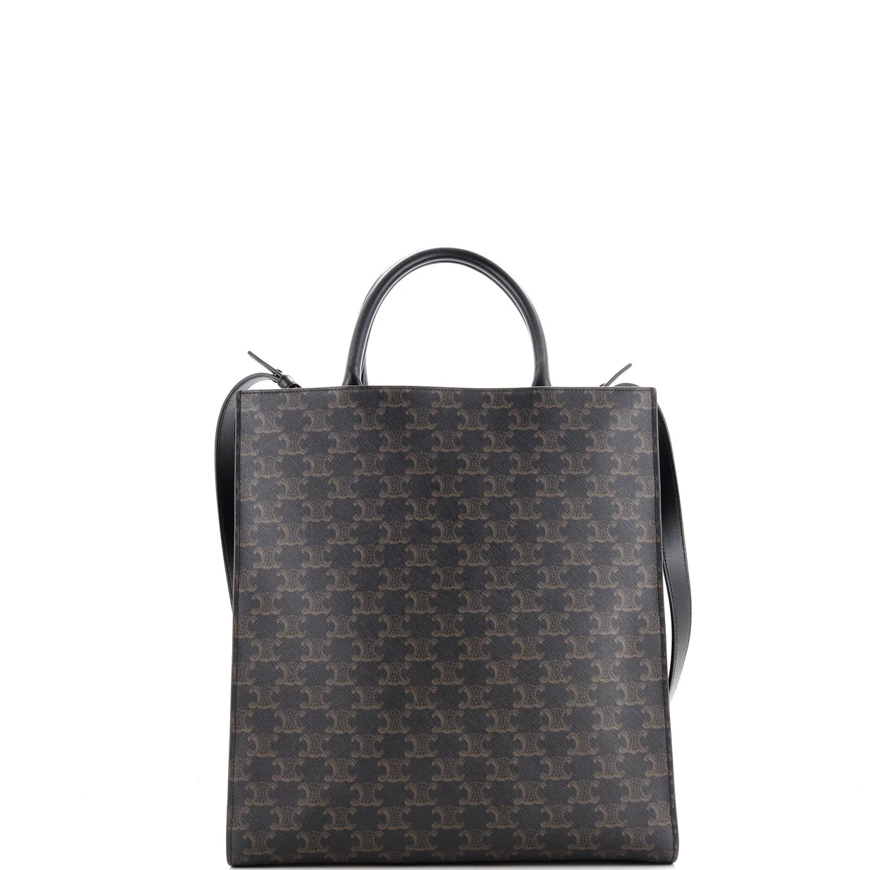 Vertical Cabas Tote Triomphe Coated Canvas Medium - Deep Luxury