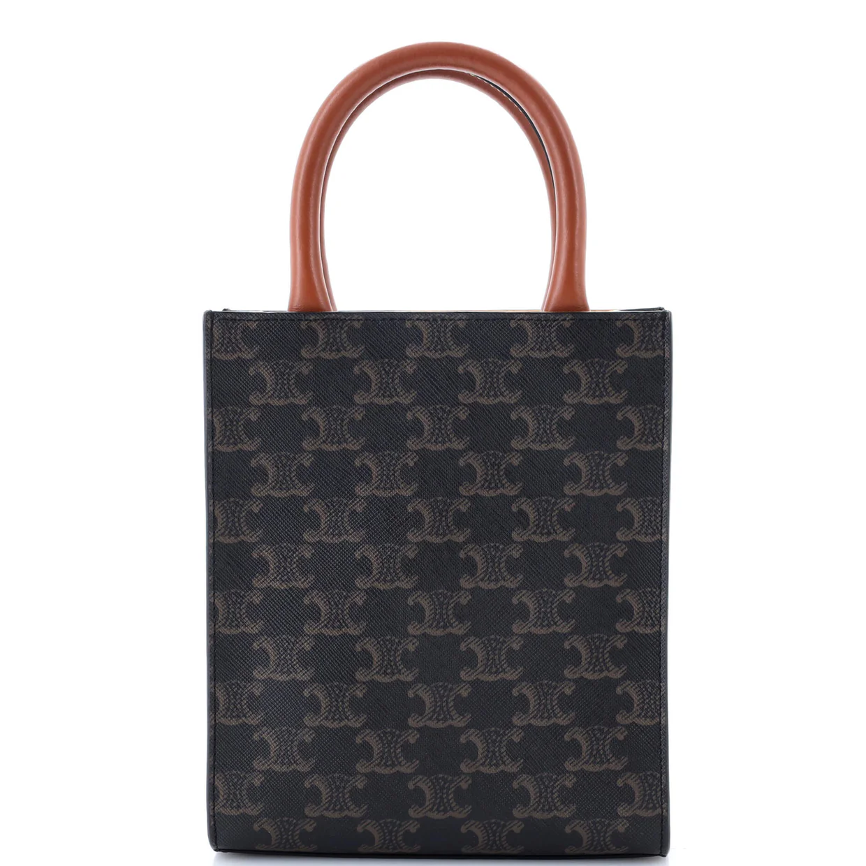 Vertical Cabas Tote Triomphe Coated Canvas Mini - Deep Luxury