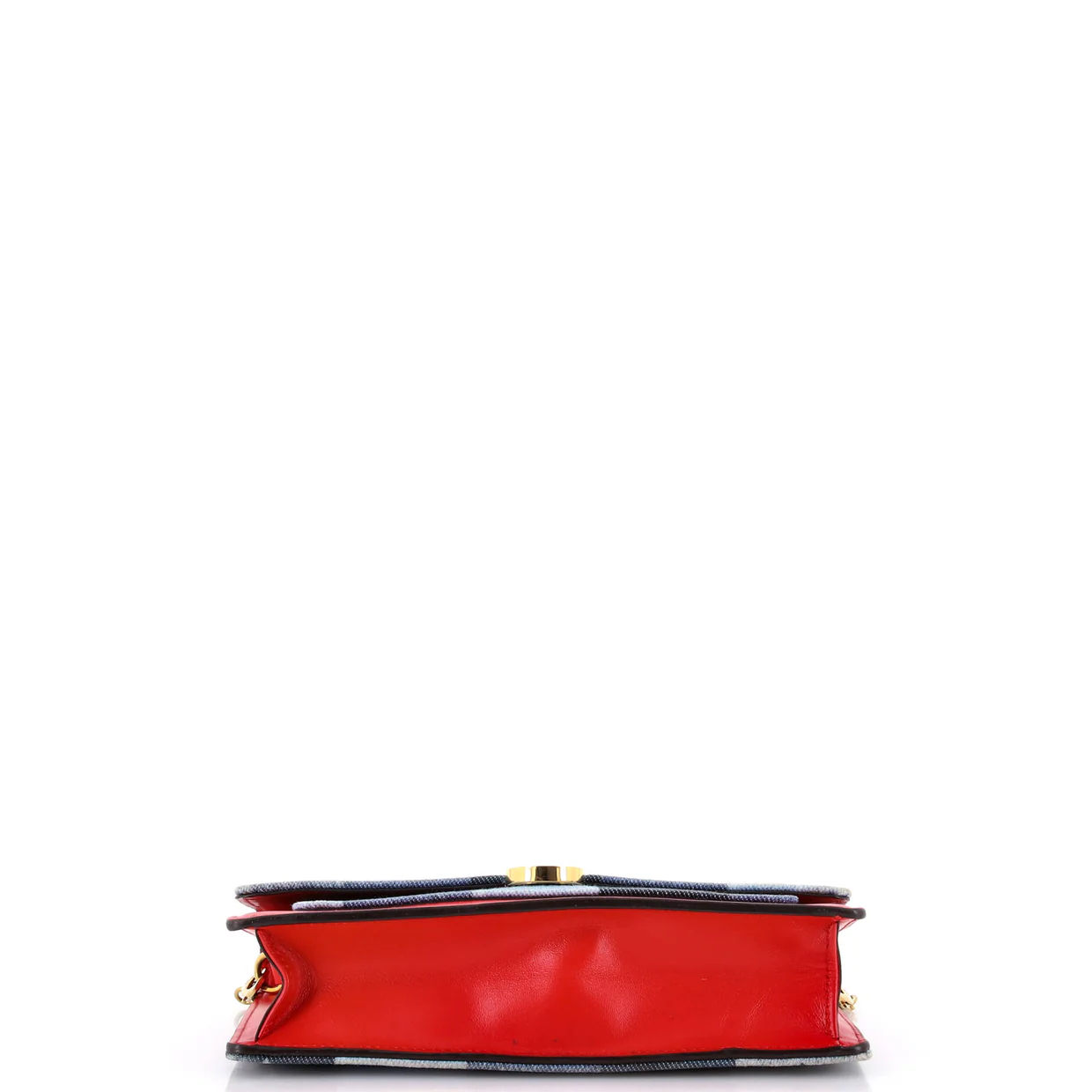 Flore Chain Wallet Damier and Monogram Patchwork Denim - Deep Luxury