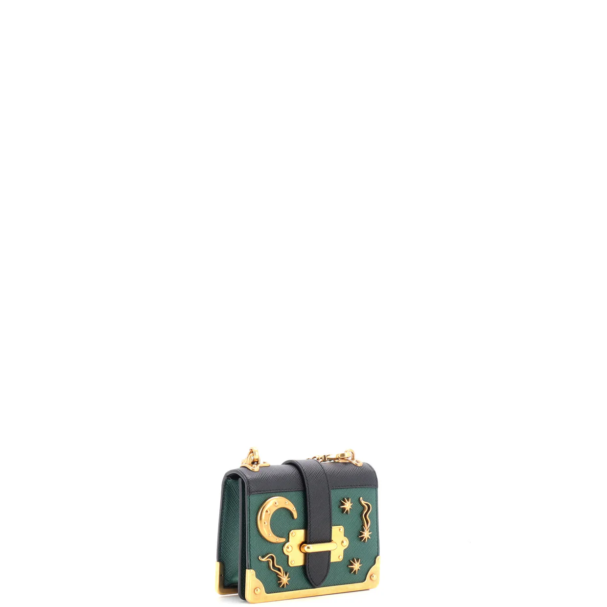 Cahier Crossbody Bag Embellished Leather Micro - Deep Luxury
