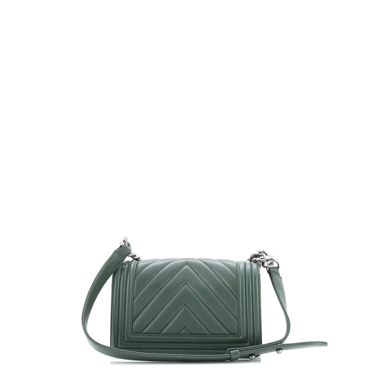 Boy Flap Bag Chevron Calfskin Small - Deep Luxury