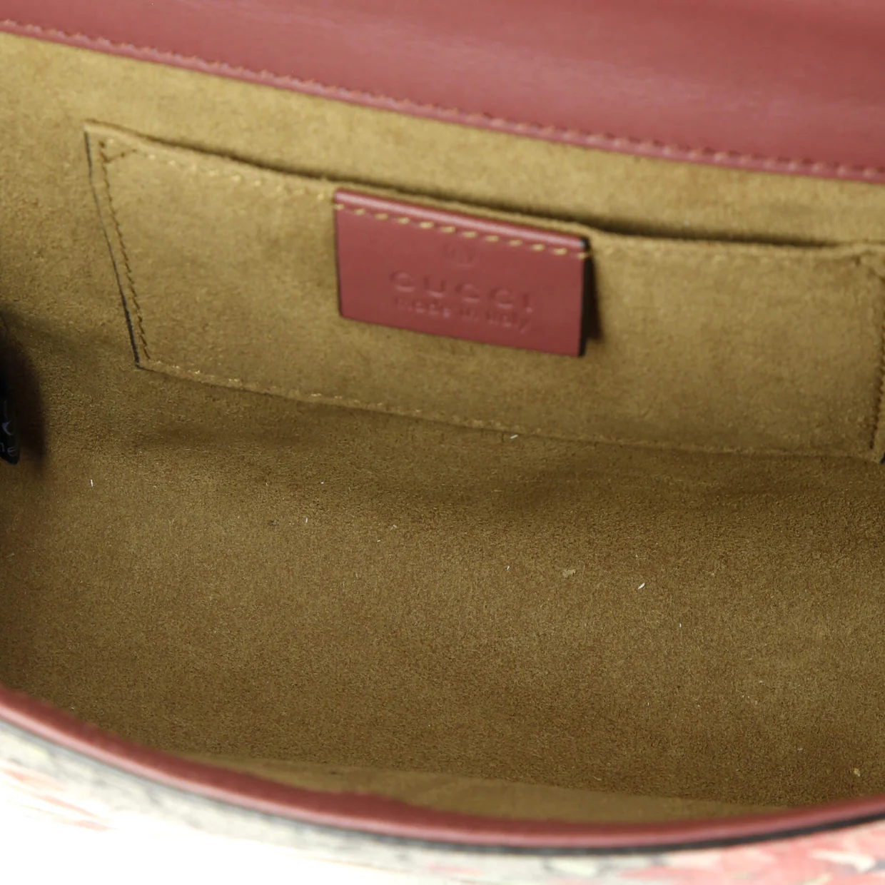 Padlock Shoulder Bag Blooms Print GG Coated Canvas Small - Deep Luxury