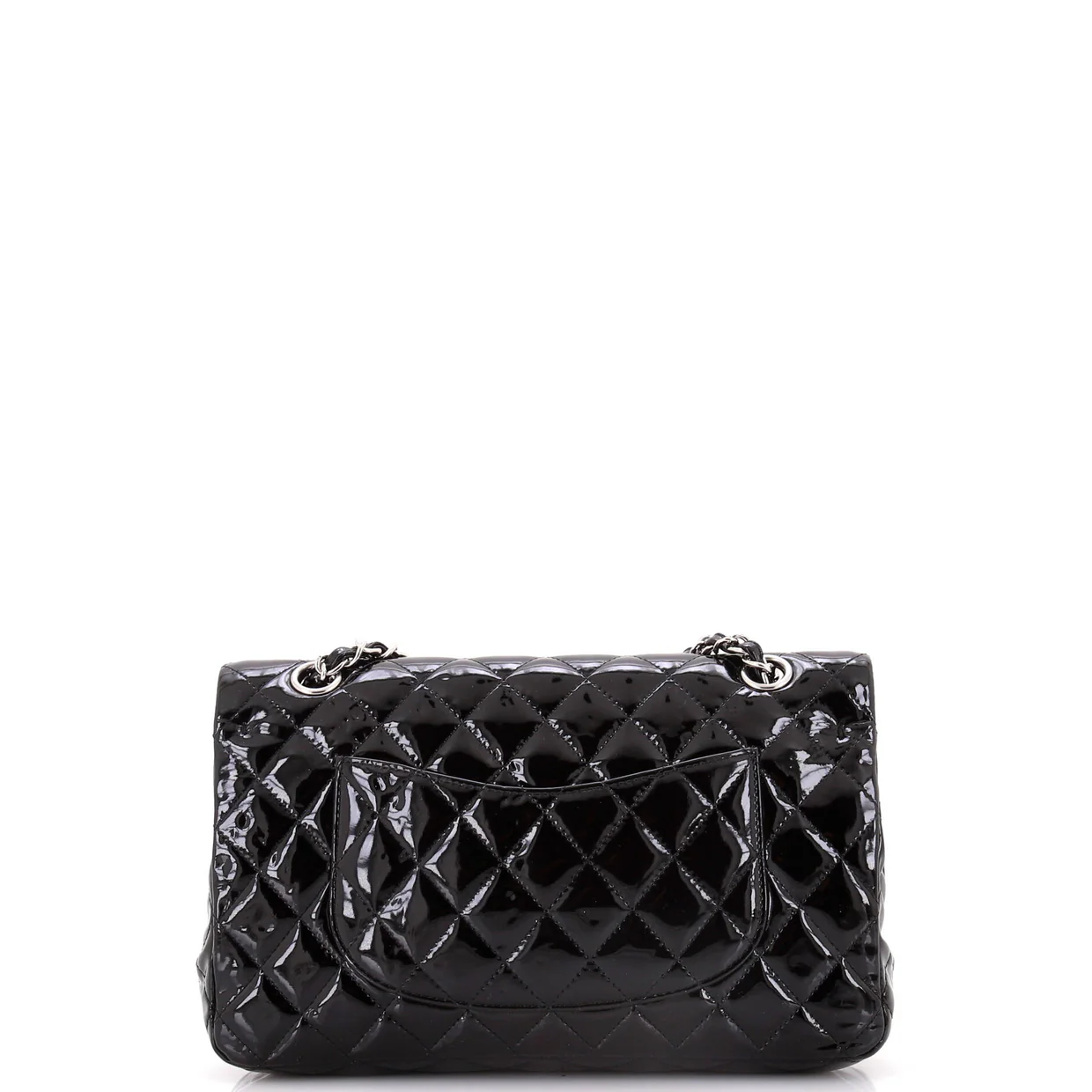 Classic Double Flap Bag Quilted Patent Medium - Deep Luxury
