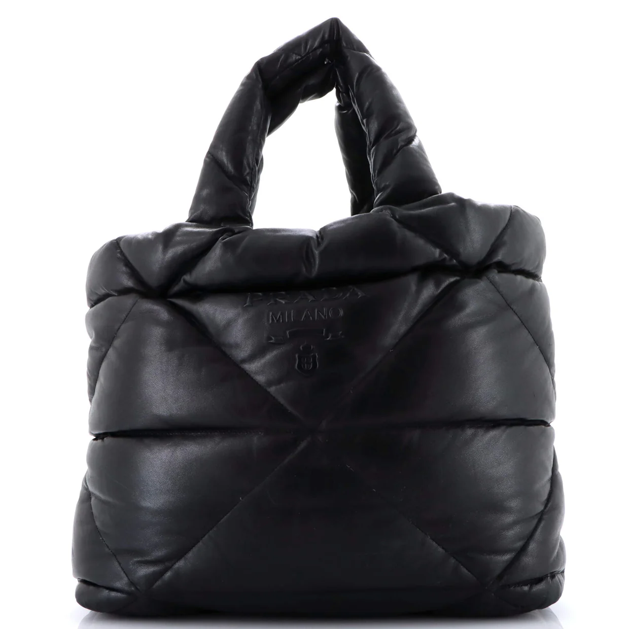 Padded Tote Bag Quilted Nappa Leather Large - Deep Luxury
