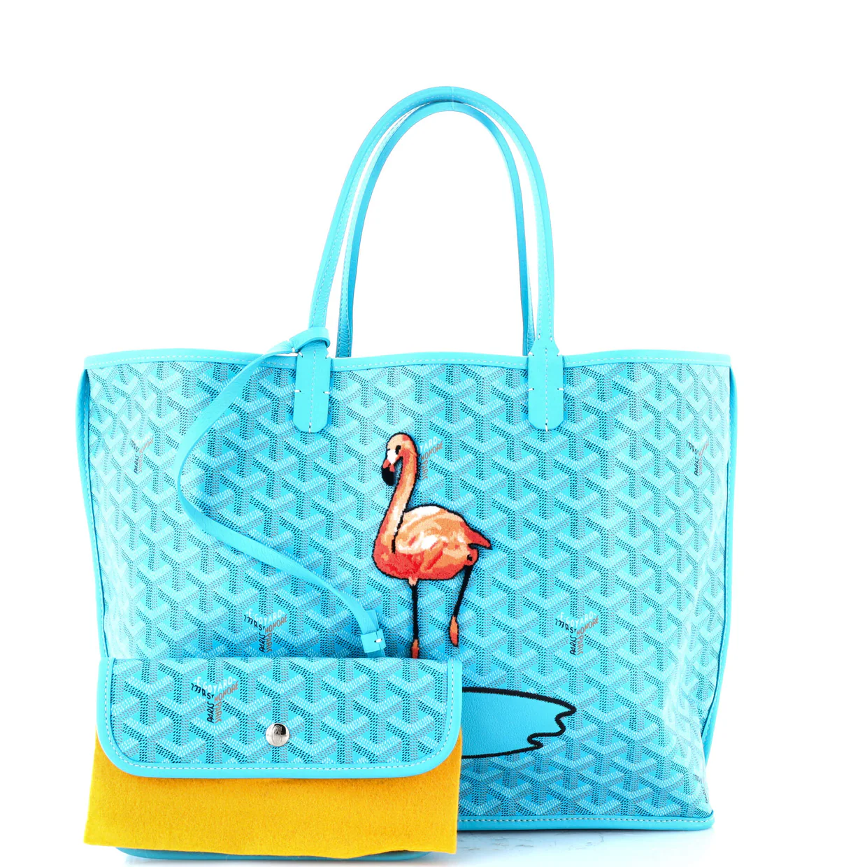 Anjou Reversible Tote Embroidered Coated Canvas PM - Deep Luxury