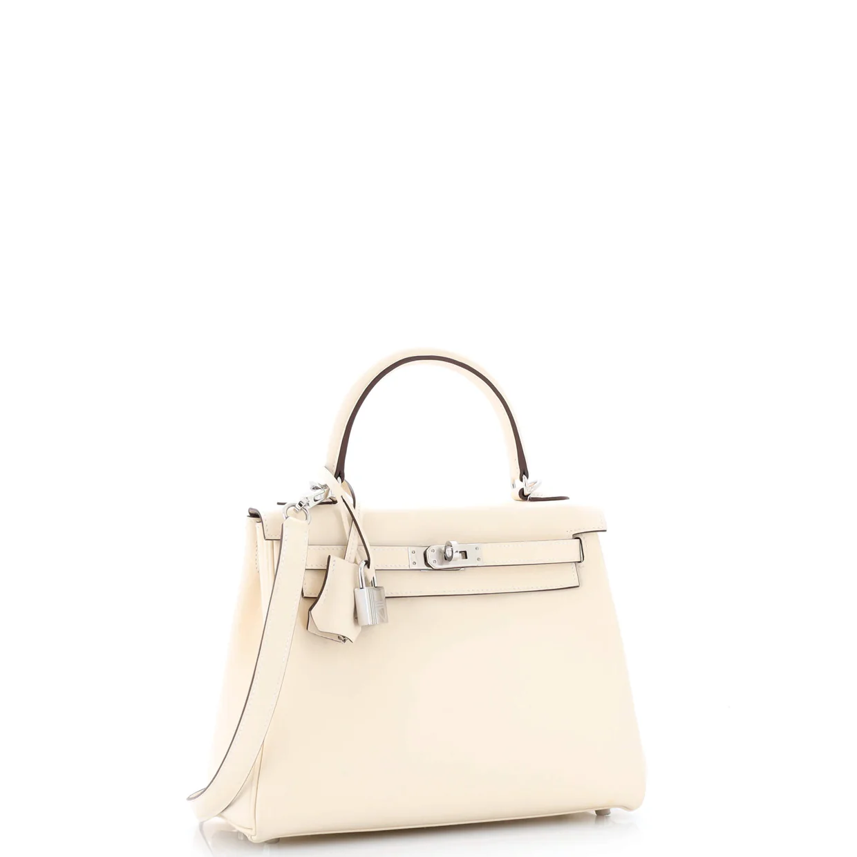 Kelly Handbag Light Swift with Palladium Hardware 25 - Deep Luxury