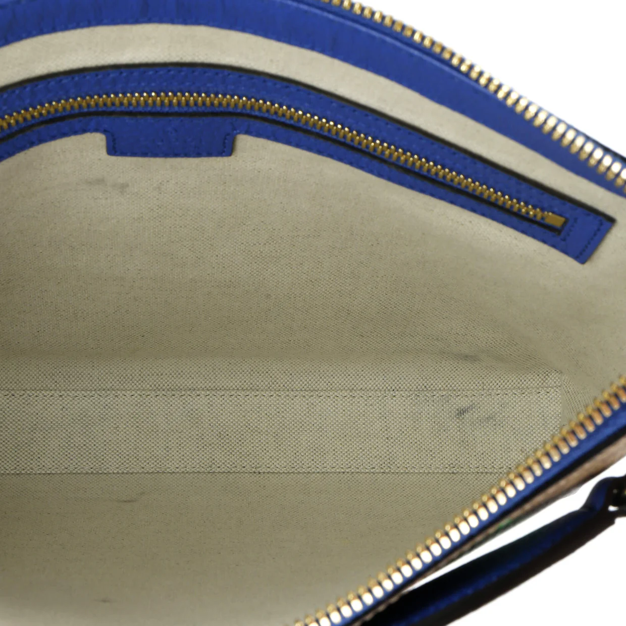 Wristlet Pouch Rhombus GG Coated Canvas with Leather Medium - Deep Luxury