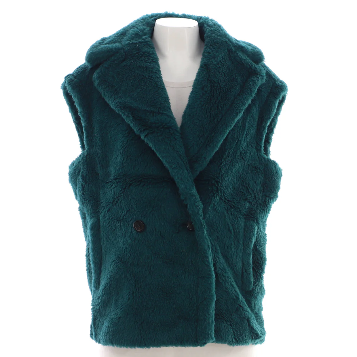 Women's Teddy Bear Icon Short Vest Faux Fur - Deep Luxury