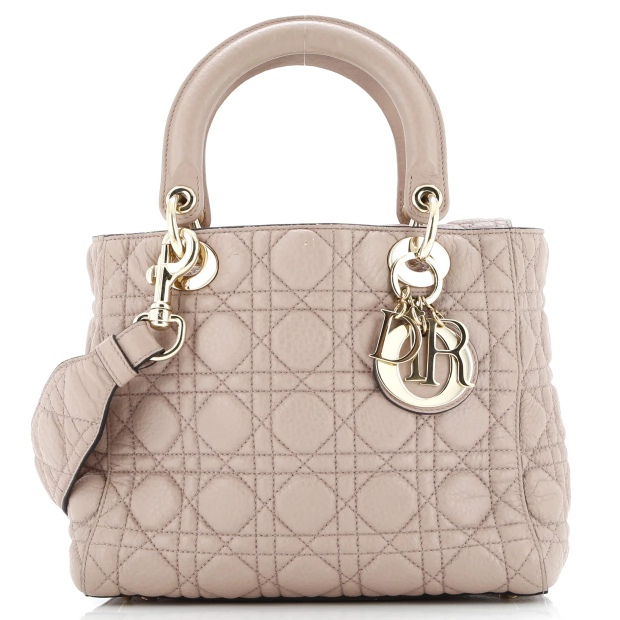 Lady Dior Bag Cannage Quilt Grained Calfskin Medium - Deep Luxury