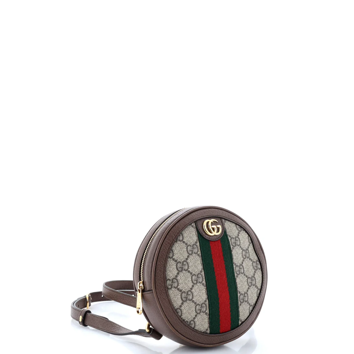 Ophidia Round Backpack GG Coated Canvas Mini - Deep Luxury