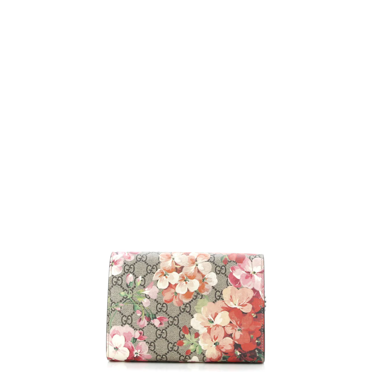 Dionysus Chain Wallet Blooms Print GG Coated Canvas Small - Deep Luxury