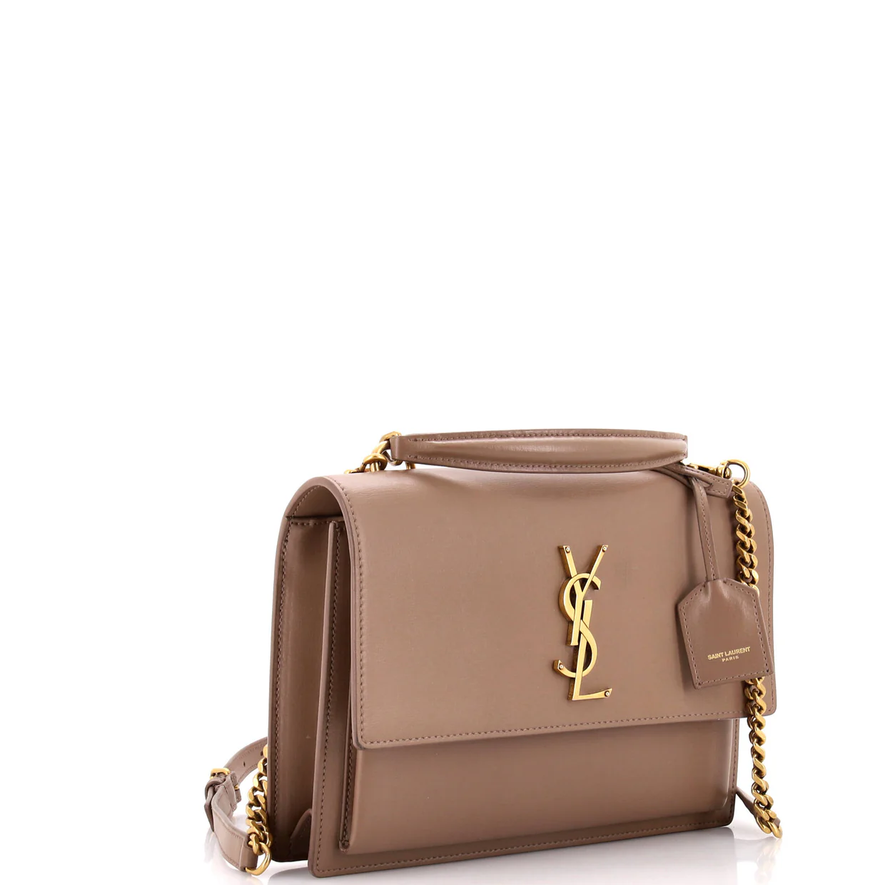 Sunset Top Handle Shoulder Bag Leather Medium - Deep Luxury